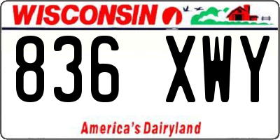 WI license plate 836XWY