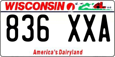 WI license plate 836XXA