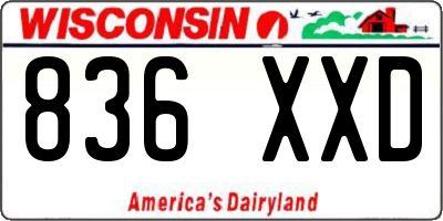 WI license plate 836XXD