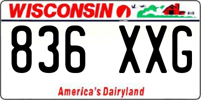 WI license plate 836XXG