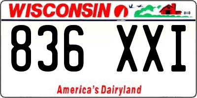 WI license plate 836XXI