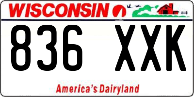 WI license plate 836XXK