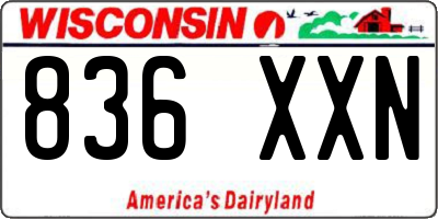 WI license plate 836XXN