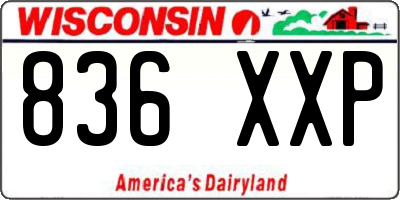 WI license plate 836XXP
