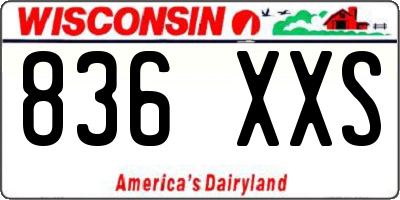 WI license plate 836XXS