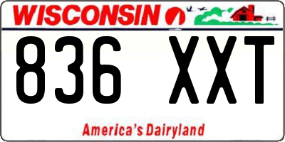 WI license plate 836XXT