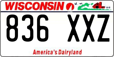 WI license plate 836XXZ