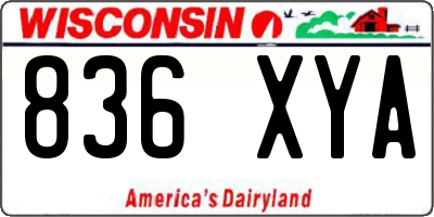 WI license plate 836XYA