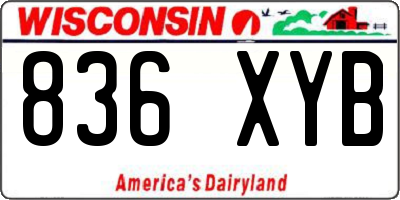 WI license plate 836XYB