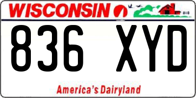 WI license plate 836XYD