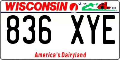 WI license plate 836XYE