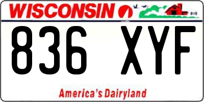 WI license plate 836XYF