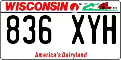 WI license plate 836XYH