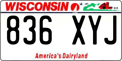 WI license plate 836XYJ