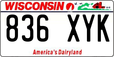 WI license plate 836XYK
