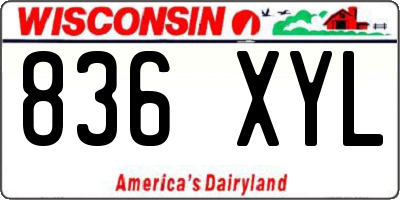 WI license plate 836XYL