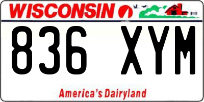 WI license plate 836XYM