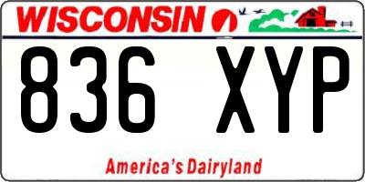 WI license plate 836XYP