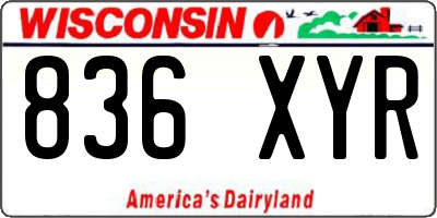 WI license plate 836XYR