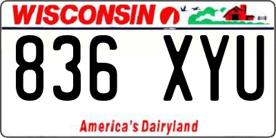 WI license plate 836XYU