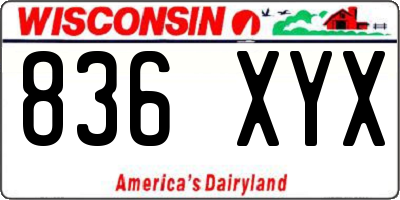 WI license plate 836XYX