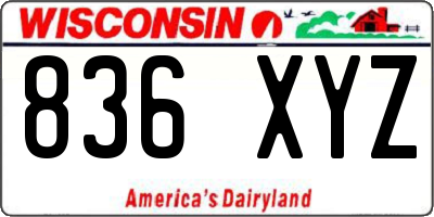 WI license plate 836XYZ