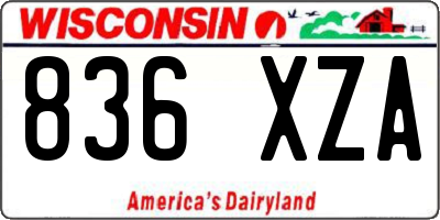 WI license plate 836XZA