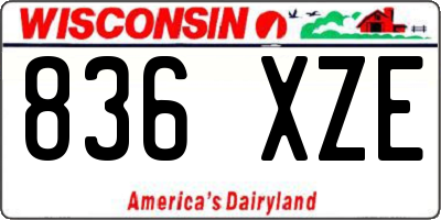WI license plate 836XZE