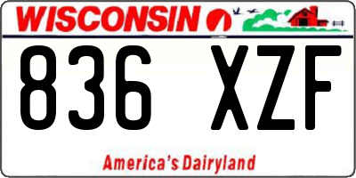 WI license plate 836XZF