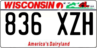 WI license plate 836XZH
