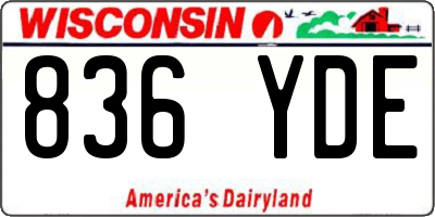WI license plate 836YDE