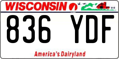 WI license plate 836YDF