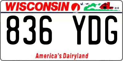 WI license plate 836YDG