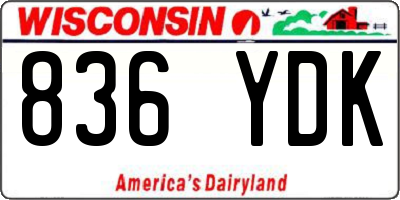 WI license plate 836YDK
