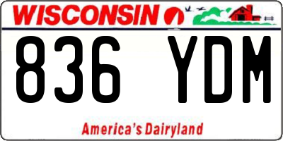 WI license plate 836YDM