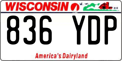 WI license plate 836YDP