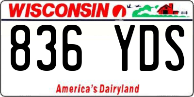 WI license plate 836YDS
