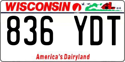 WI license plate 836YDT