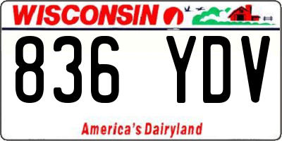 WI license plate 836YDV