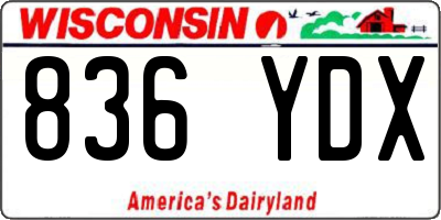 WI license plate 836YDX