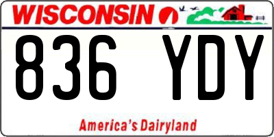 WI license plate 836YDY