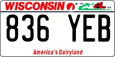 WI license plate 836YEB