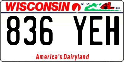 WI license plate 836YEH
