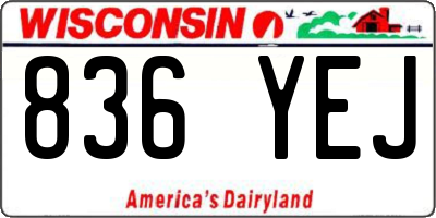 WI license plate 836YEJ