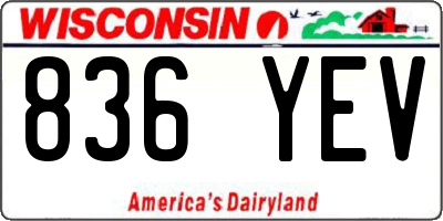 WI license plate 836YEV