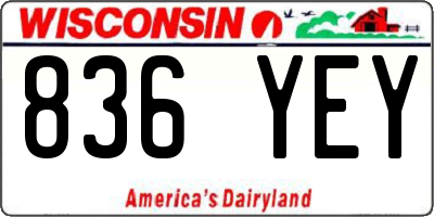 WI license plate 836YEY