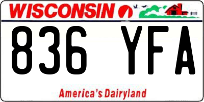 WI license plate 836YFA