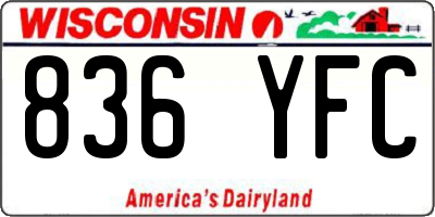 WI license plate 836YFC