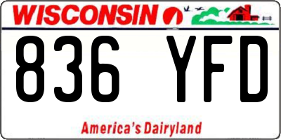 WI license plate 836YFD