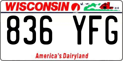 WI license plate 836YFG